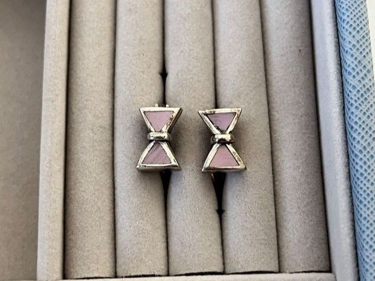 Orecchini pendenti & Orecchini a lobo: Vintage Silber 925 Ohrringe Schleife Form – Usato da Köniz venduto da mil_p