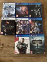 Lot 10 jeux PS4 et PS5 Skyrim, Witcher, Greedfall, etc...