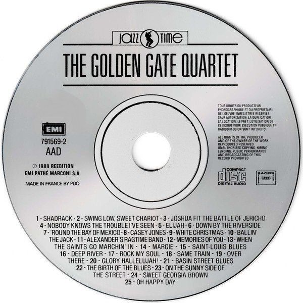 CD: the Golden Gate Quartet - include "Oh Happy Day" – Usato da Unterbäch venduto da jaq_2vgn 2