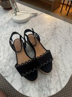 Castañer Black Suede Espadrille Sandals – Size EU 38