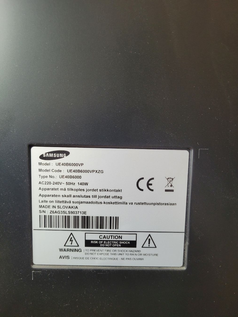Samsung Fernseher: Samsung TV 40 Zoll – Gebraucht aus REINACH BL von str_pp8j 3