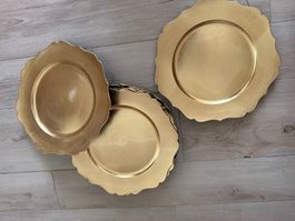 Unterteller Gold Farben 10 Stk. leichte Gebrauchsspuren