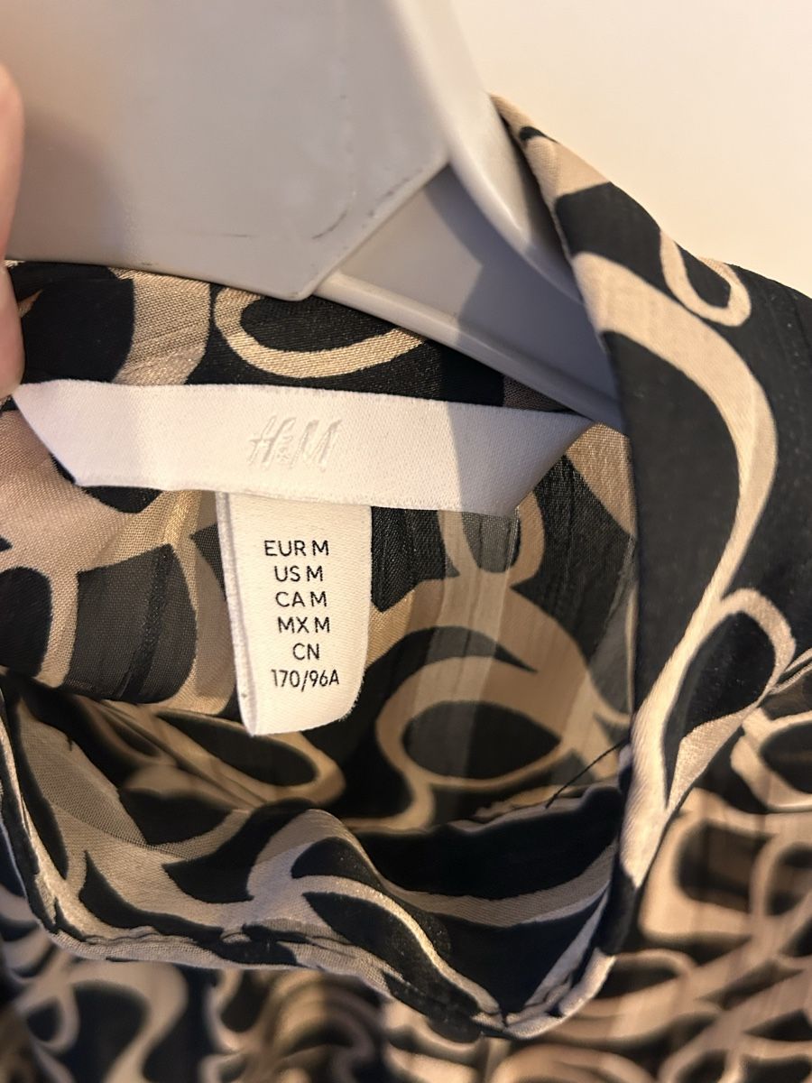H&M Camicette: Bluse von H&M, Grösse M, beige-schwarz – Nuovo (secondo la descrizione) da Erlinsbach SO venduto da hallon480 4