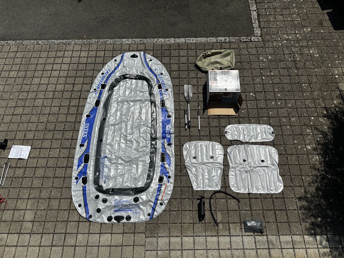Boote: INTEX Excursion 5 Gummiboot full set – Neu (gemäss Beschreibung) aus Meggen von mau_sp7g 3
