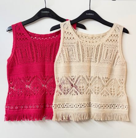GUESS Damen Sommer Strick-Tops (2 Stück) G.XS