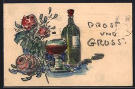Handgemalt sign. Carl O. Arends: Stilleb
