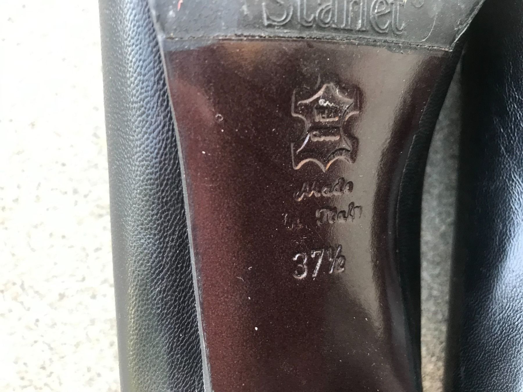 Damenschuhe: STARLET Leder Pumps Schwarz Blockabsatz Grösse 37.5 – Gebraucht aus Biberist von longimanus3 3