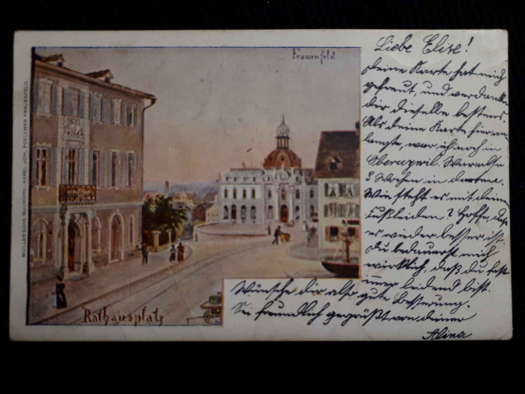 Ansichtskarten: FRAUENFELD 1899 - MIT MANGEL – Defekt aus Ponto Valentino von giorgia06