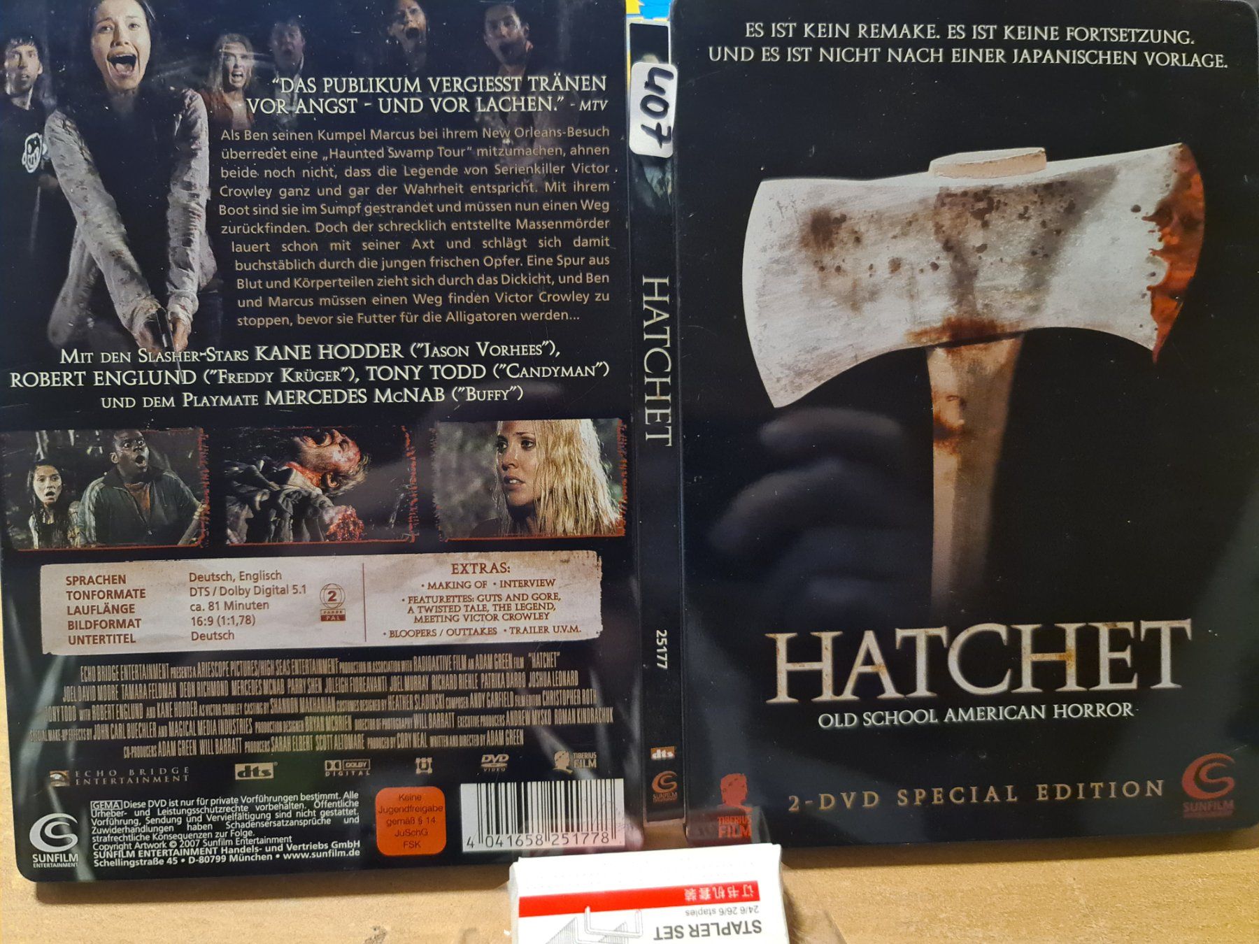 Alle DVDs: Hatchet 1+2 DVD Steelbook Uncut Edition – Gebraucht aus Dintikon von Vexi