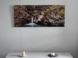 Limitiertes Alu-Dibond Wasserfall Bild 100x43 cm