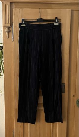 Stoffhose Massimo Dutti Gr. 40 gestreift dunkelblau