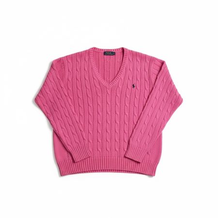 Pull torsadé Polo Ralph Lauren Rose Fuchsia - L #37