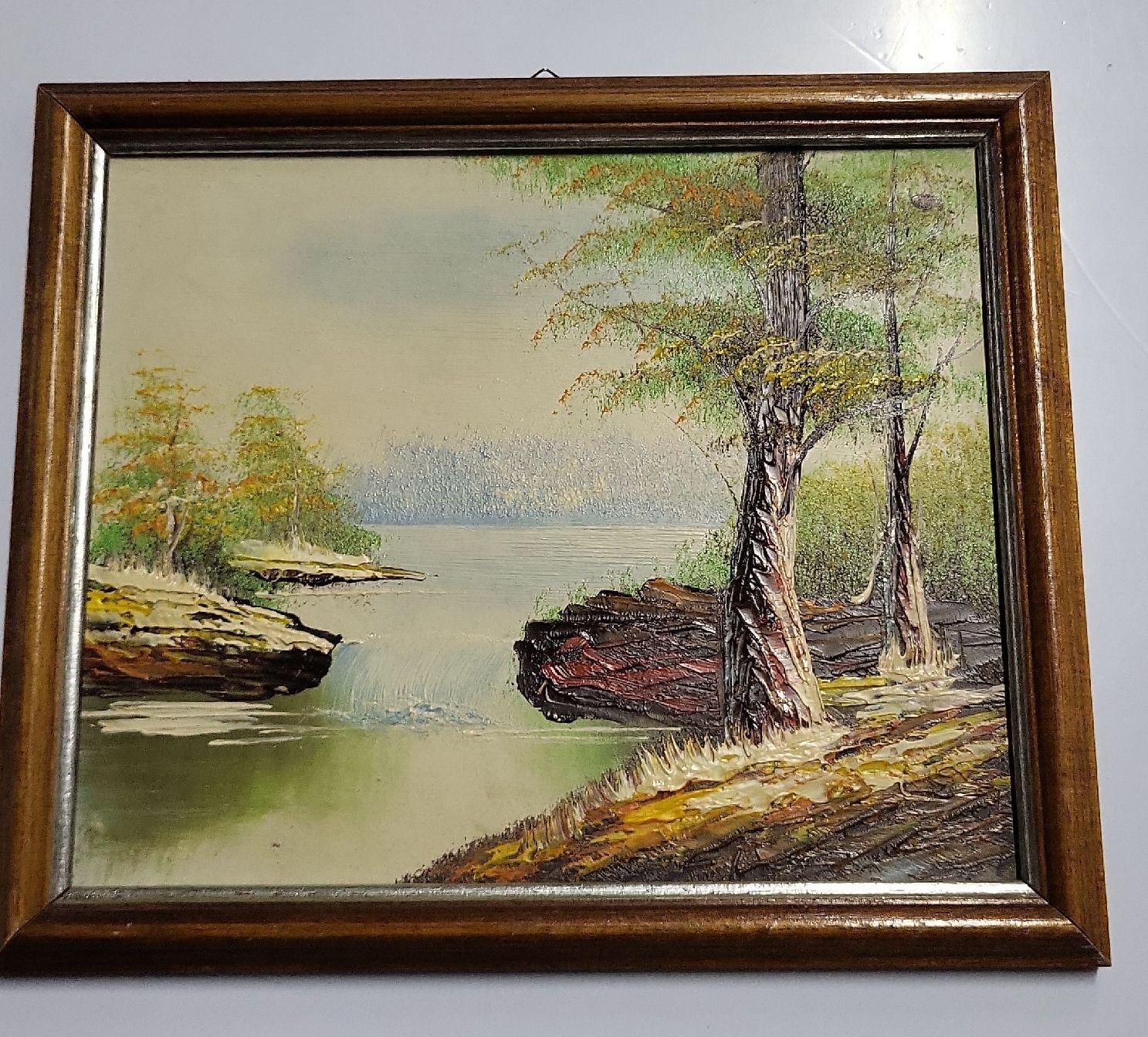 Dipinti: Schönes gemälde Landschaft/Fluss/See – Usato da Figino venduto da mayam63