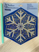 8 Stück Fensterbilder Gold-Glitter
