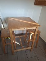 Bartisch mit 2 Hocker Holz gebraucht
