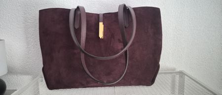 Demellier Tokyo Tote Bag Suede Burgund