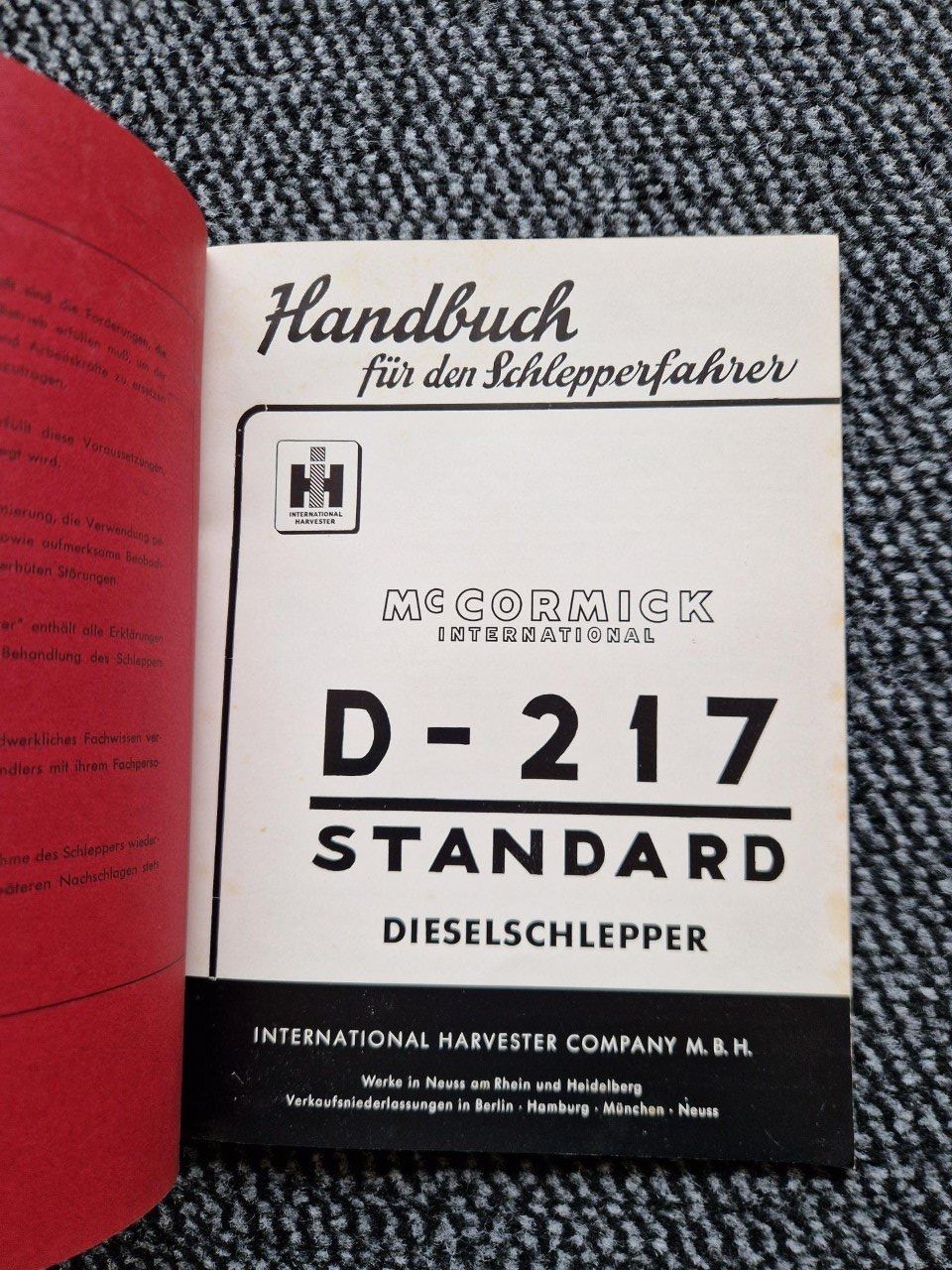 Trattori: Original Handbuch Mc Cormick D-217 Oldtimer Traktor – Usato da Dürnten venduto da Bachtel84 1