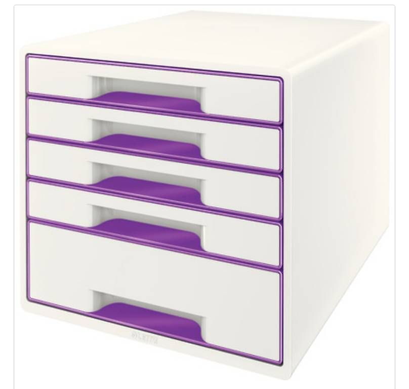 Contenitori & Simili: neue LEITZ Schubladenbox WOW CUBE, 5 Schübe, Purple – Nuovo e nell'imballaggio originale da Necker venduto da liq24