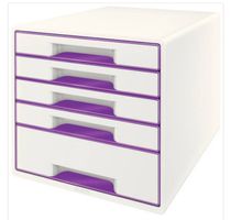 %neue LEITZ Schubladenbox WOW CUBE, 5 Schübe, Purple