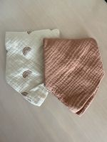Musselintuch 2er Set beige/braun Regenbogen Neu