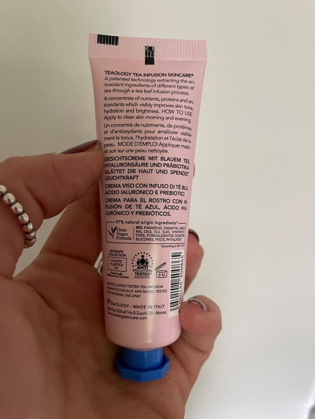 Cura del viso: Teaology Peach Tea Hydra Cream 30ml.. (Gesichtscreme).  Neu – Nuovo e nell'imballaggio originale da Zürich venduto da deruja 1