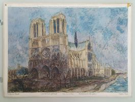 Schulwandbild Nr. 128 Gotischer Baustil (Notre Dame de Paris