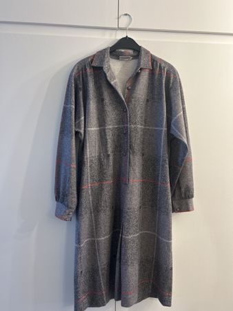 Elegant 70s vintage Marcelle Grillon plaid dress