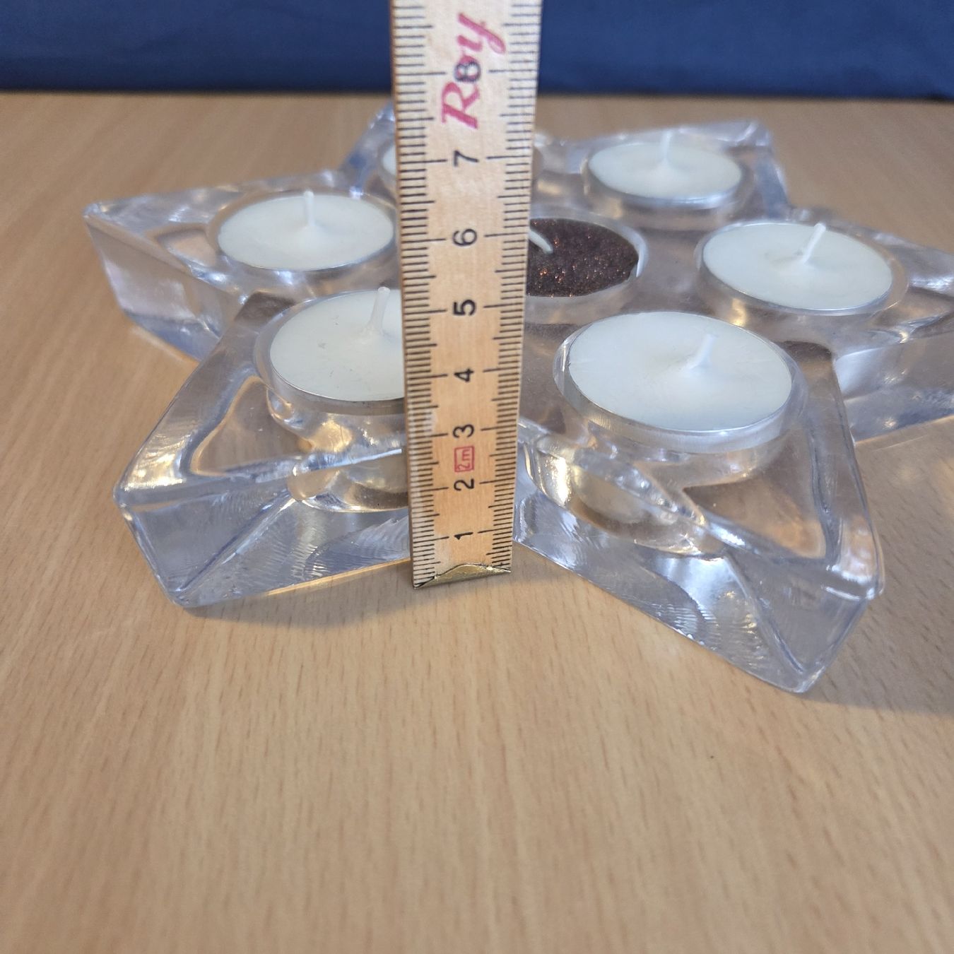Candele: Teelichthalter Stern Glas mit 7 Teelichtern ca. 20cm – Nuovo (secondo la descrizione) da Kriens venduto da gra_fhn7 6