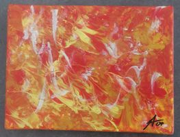 Bild selbstgemalt auf Leinwand 18 x 24cm