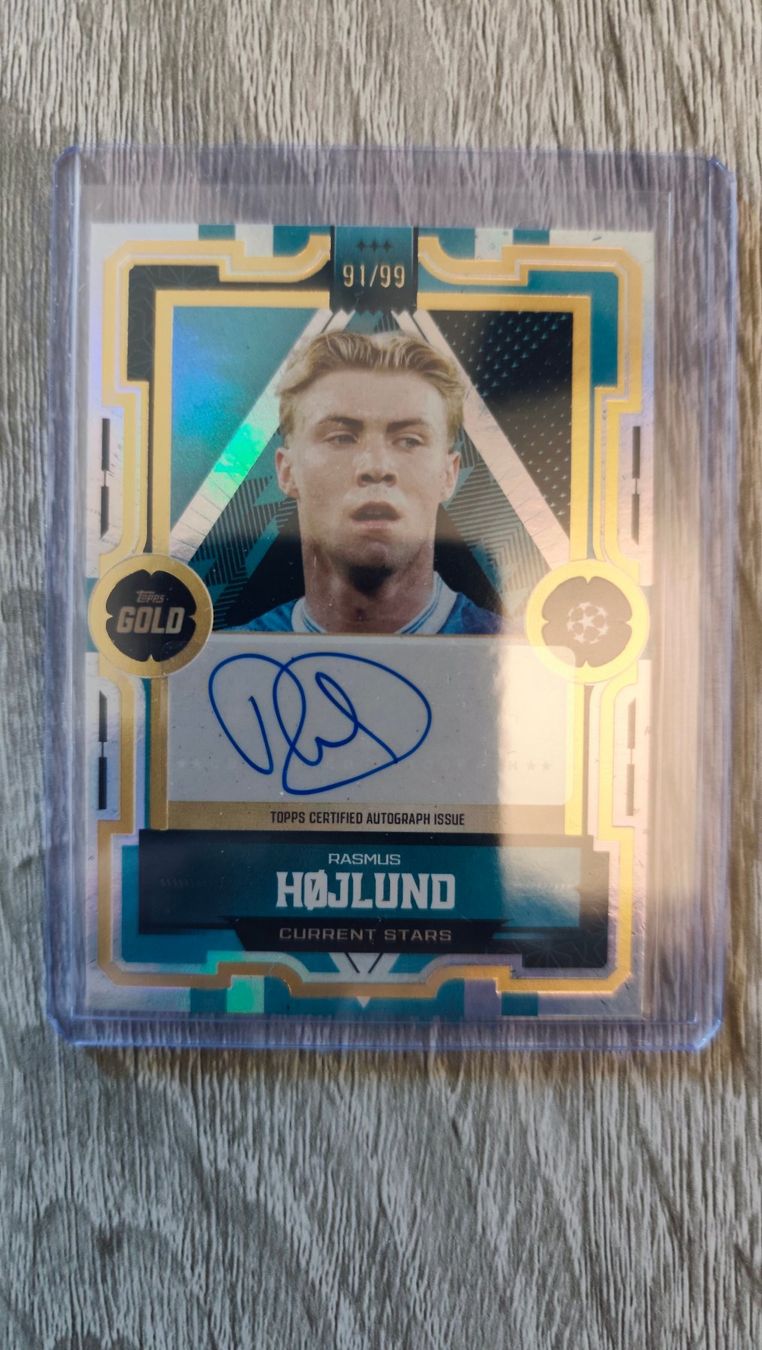 Topps Carte collezionabili: Topps Gold 25/26 Rasmus Hojlund /99 mit Autogramm – Usato da St. Gallen venduto da RudyundFloydCards