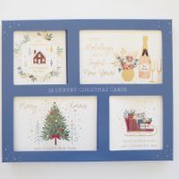 24 Weihnachtskarten - Klappkarten mit Couvert