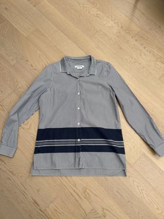 Damen Hemd Lacoste gestreift blau weiss Grösse 40