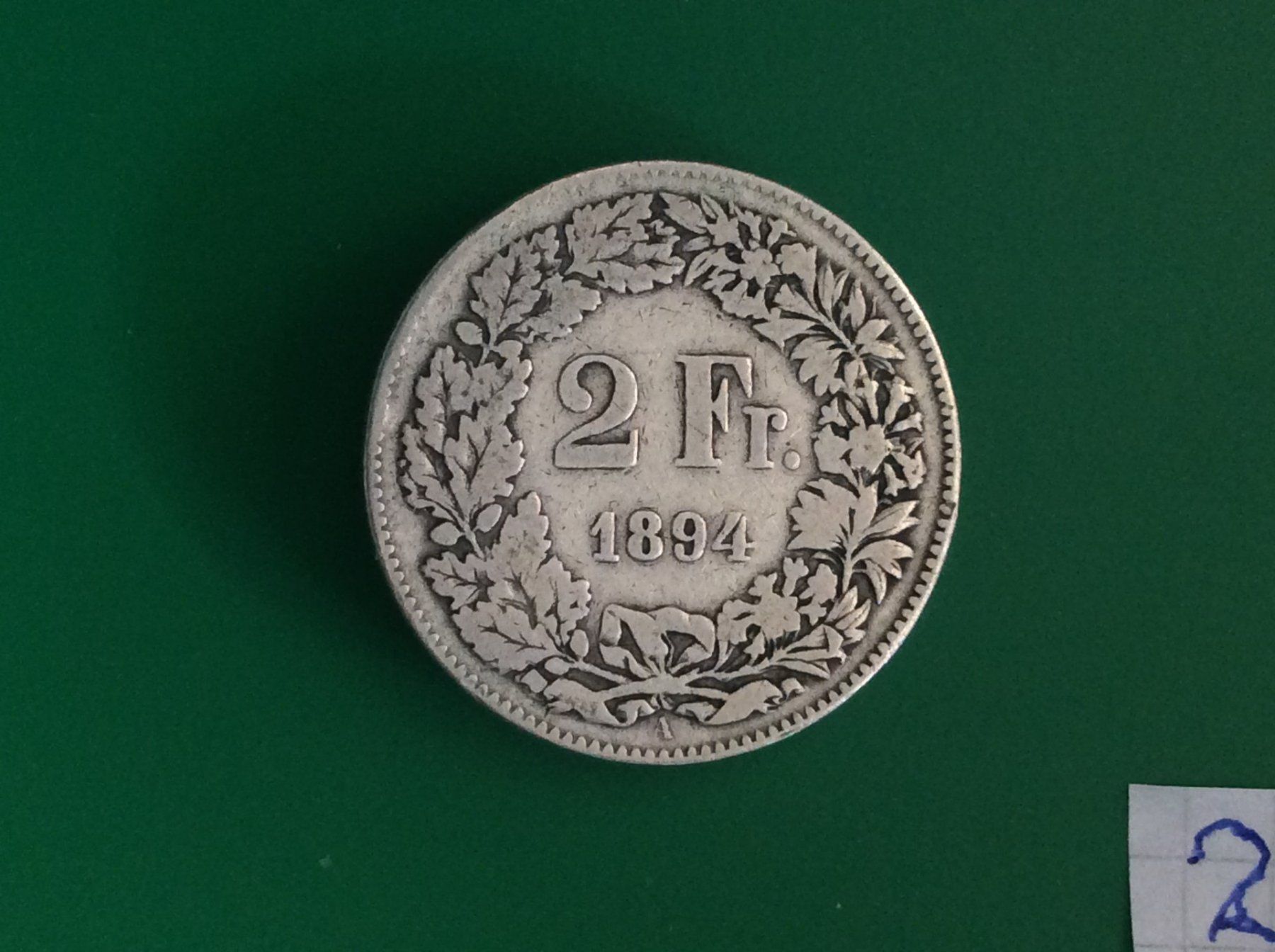 Tutti le monete: 2 francs  1894 – Usato da Genève venduto da pie_fh2d