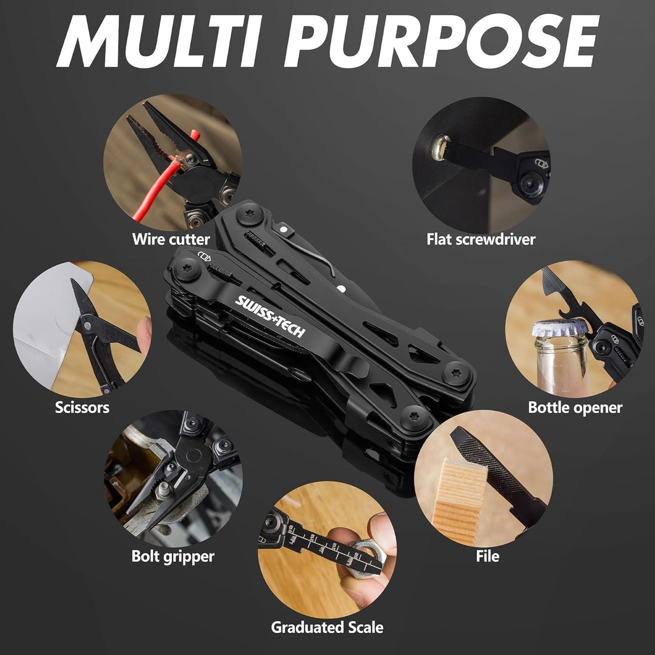 Tutti gli attrezzi: Multitool 16-in-1 Zange Messer Flaschenöffner Tragetasche – Nuovo e nell'imballaggio originale da Schaffhausen venduto da her_zt65 6