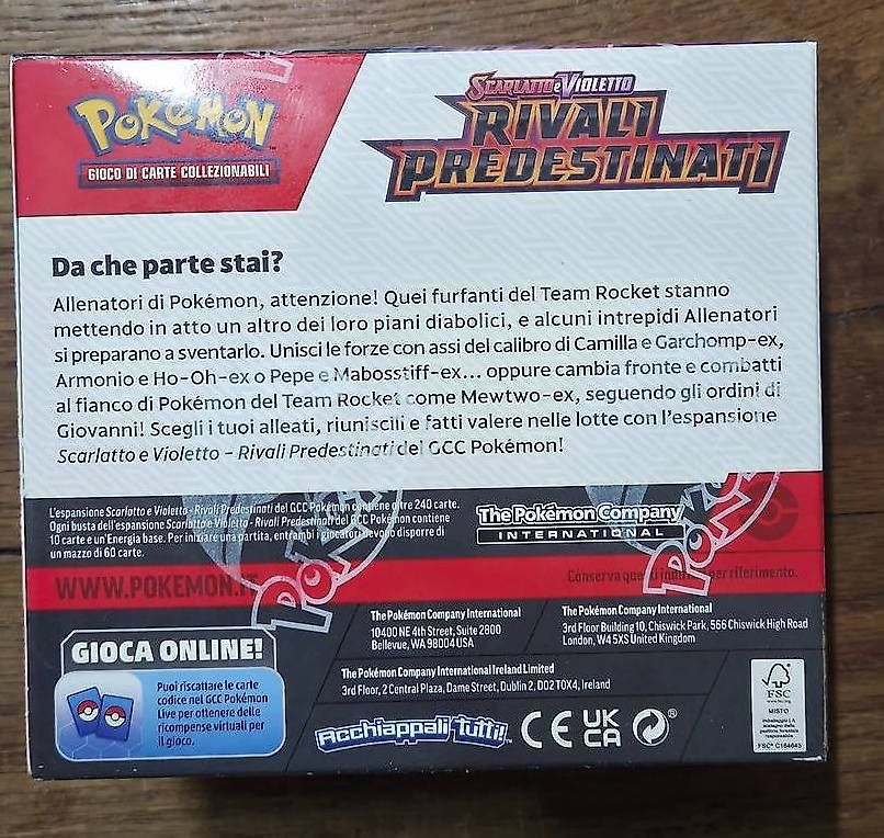 Pokémon Carte collezionabili: Pokemon box 36 bustine Rivali Predestinati ITALIANO – Nuovo e nell'imballaggio originale da Lugano venduto da pan_5zpg 1