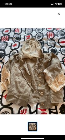 Leinenjacke mit Spitze Gr. S, Top Zustand!