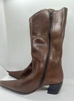 [EDEL]: Leder Cowboystiefel braun - Gr. 36