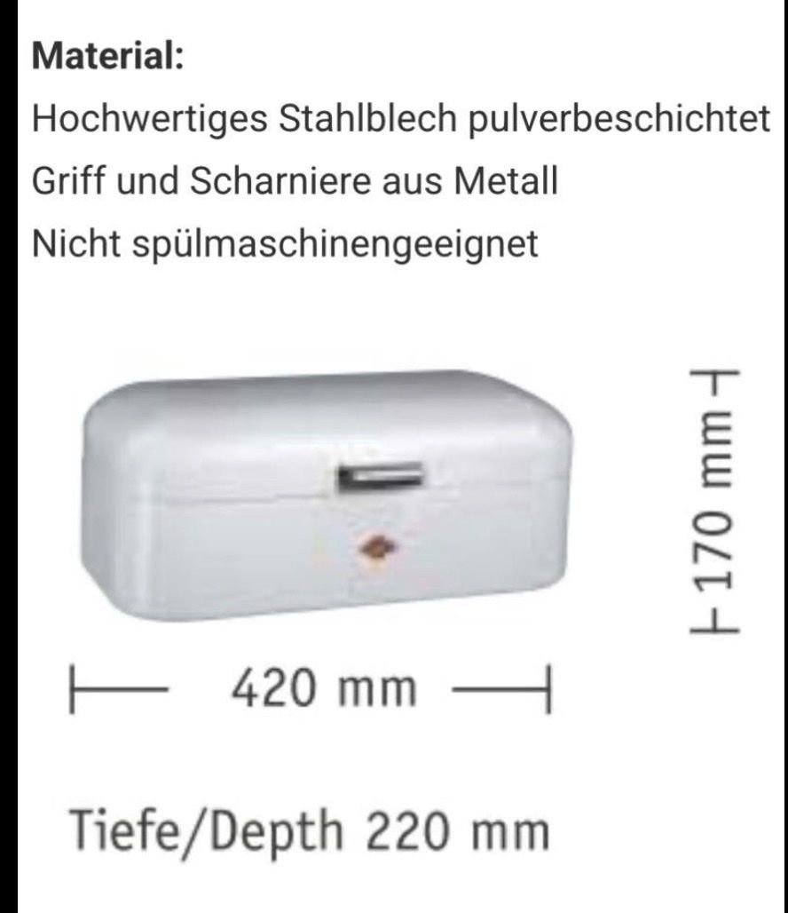 Contenitori & Simili: Wesco Brotkasten Metall – Usato da Zug venduto da Katy13 5