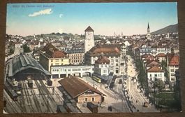 ST. GALLEN -  mit Bahnhof - Ansichtskarte