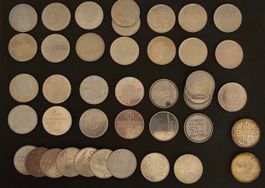Lot 41 pièces de 5.- commémoratives Suisses (dont 2 Argent)
