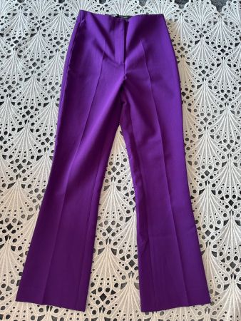Zara Lila Violett Hose Schlaghose Gr XS Top Zustand