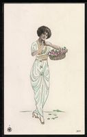 Foto-AK NPG Nr. 3871: Dame mit Korb voll