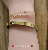 Armspange Goldfarben mit Sternen und Zirkonia ❣️Neu❣️