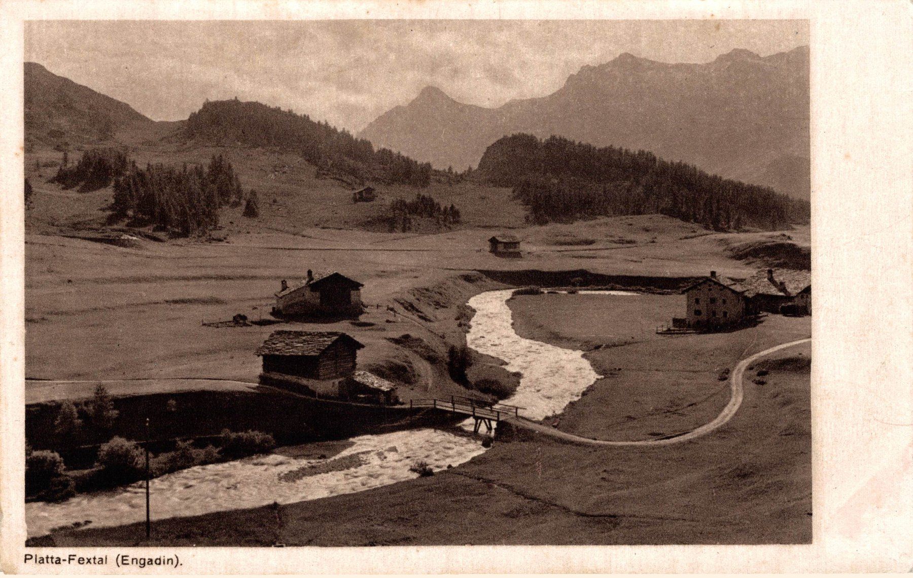Cartoline postali: Platta-Fextal (Engadin) – Usato da Bronschhofen venduto da Astore