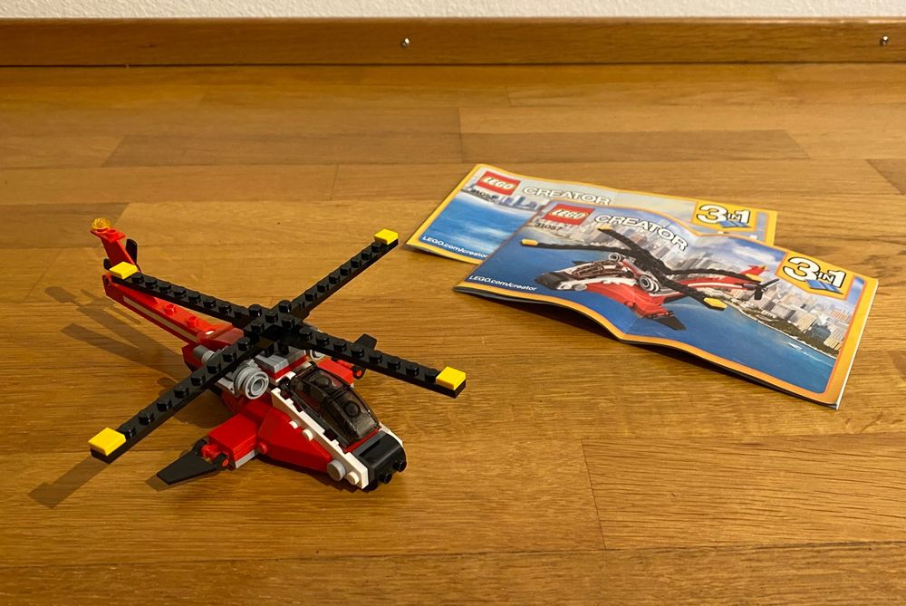LEGO 3in1 Konvolut 31023 31056 31057 Helikopter Sportwagen
