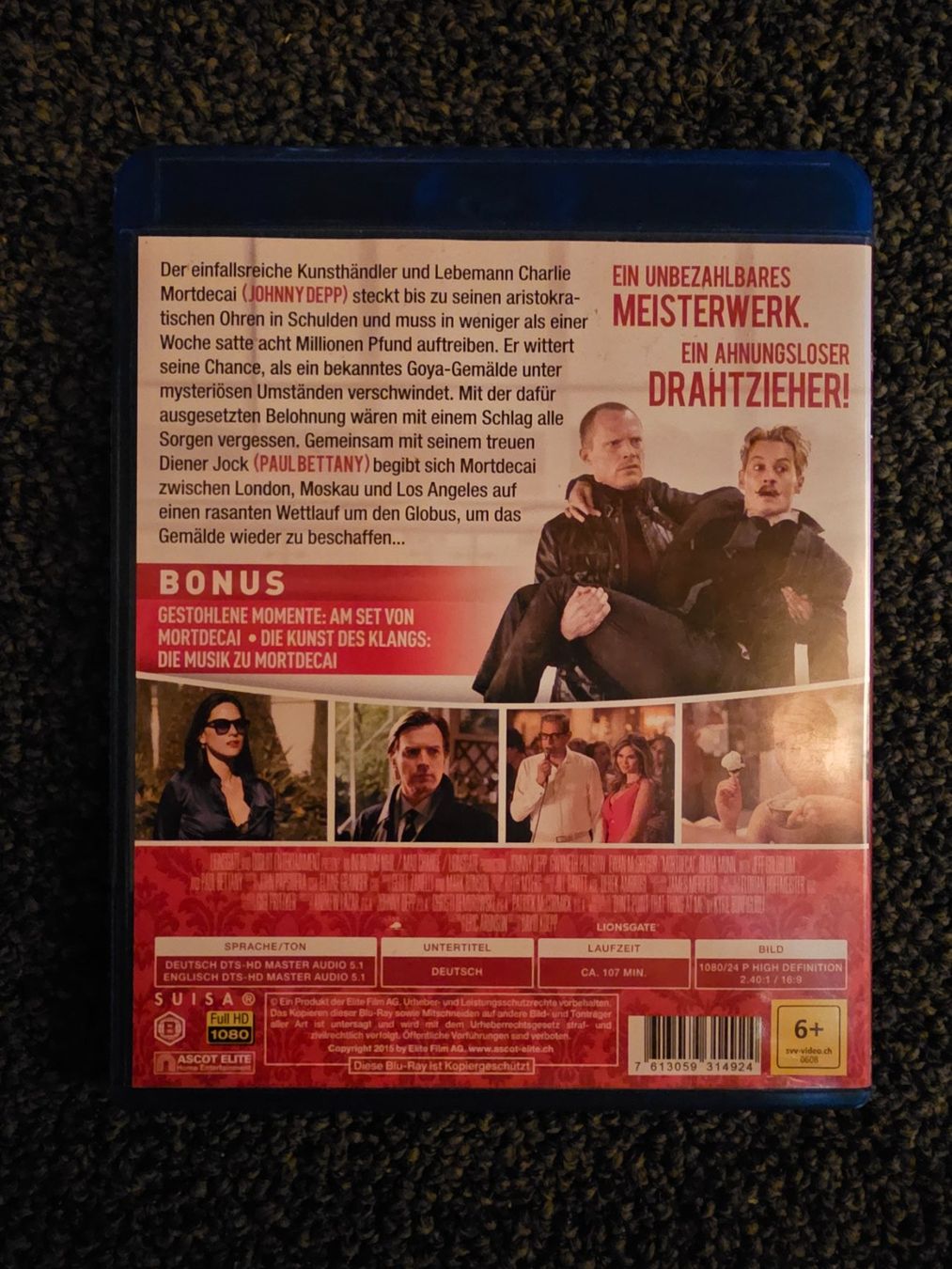 Tutti i DVDs: MORTDECAI DER TEILZEITGAUNER – Usato da Ruswil venduto da jan_bxl5 1