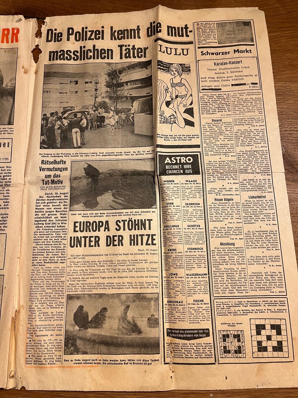 Zeitschriften & Magazine: Blick Tageszeitung 31.August 1961 – Gebraucht aus Spiez von _silvio_99 6