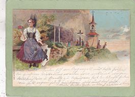 Appenzellerin beim Wildkirchlein 1902