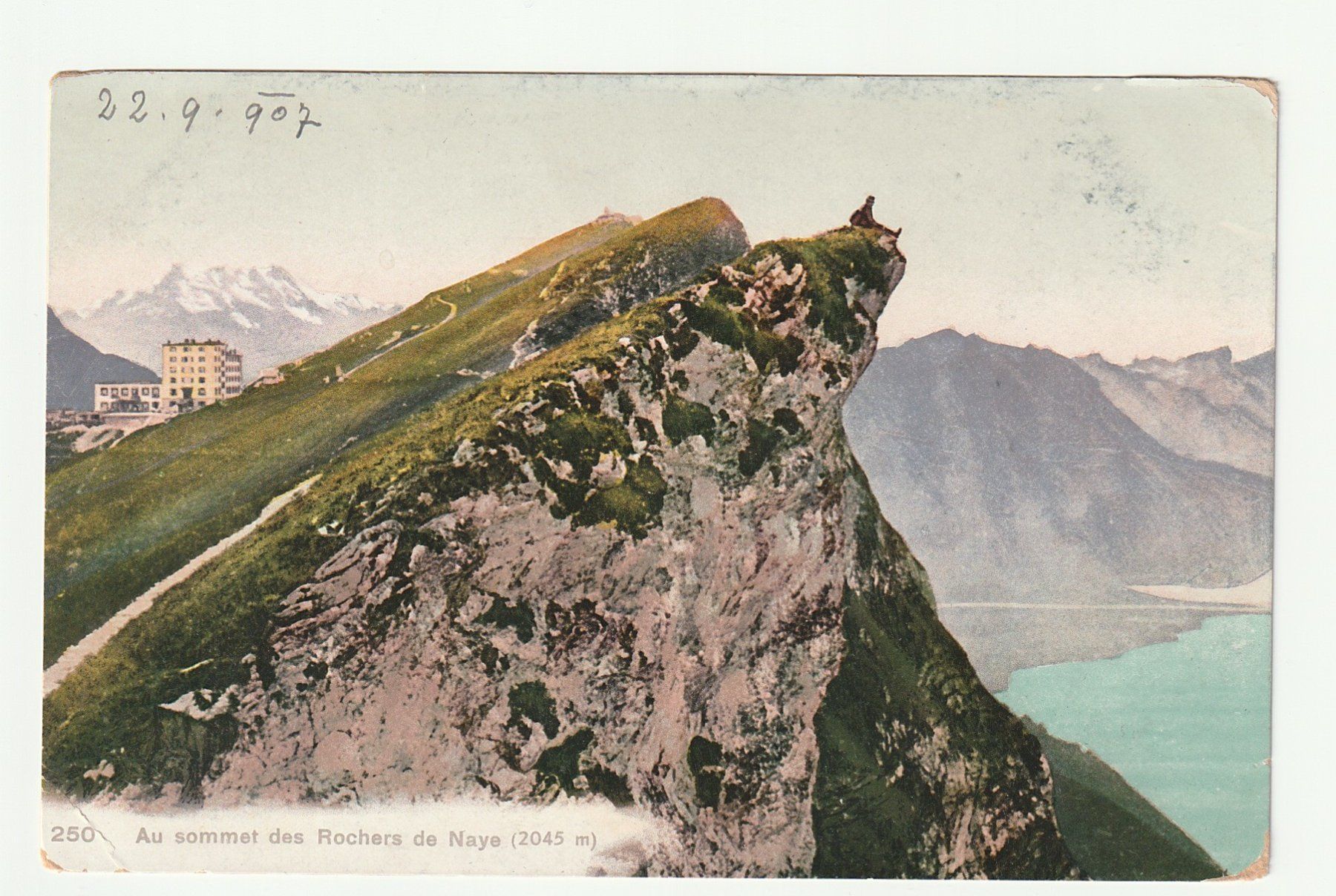 Cartoline postali: Ansichtskarte Rochers de Naye  22.9.1907 – Usato da St. Gallen venduto da Ricardo_Deals