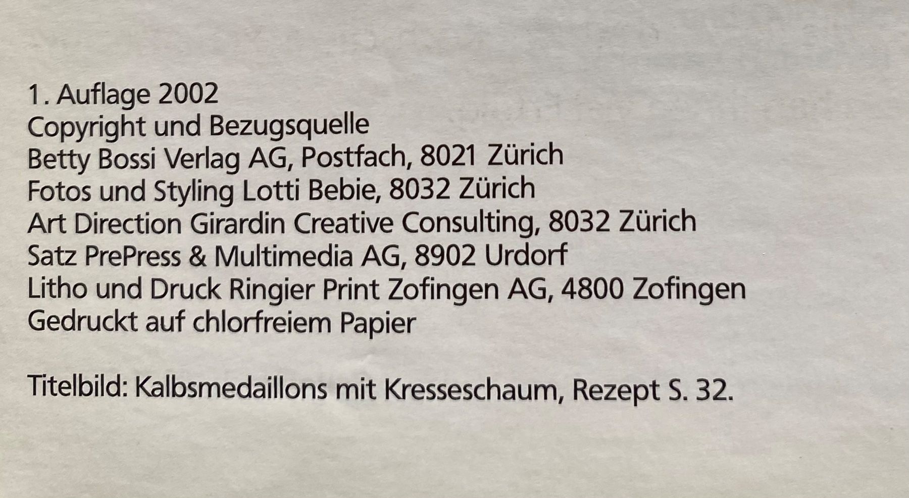 Libri: Gaumenfreude / Betty Bossi – Usato da Nussbaumen AG venduto da schuba2000 6